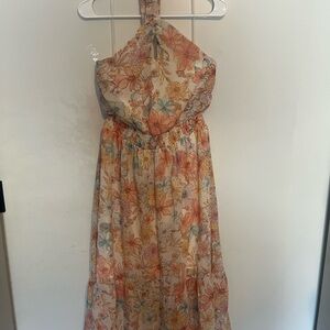 Floral Halter Neck Dress